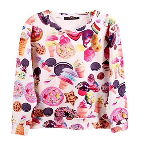 Women's Sweaters Food 3d Hoodies Roses Pullovers Galaxy Sweatshirts