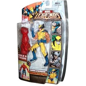 Marvel Legends Build A Figure Collection Red Hulk Series 6 Inch Tall Action Figure - Wolverine in Yellow Costume Plus Red Hulk's Right Arm