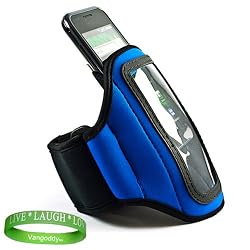 HTC Evo 3D 4G Android Phone (Sprint) Neoprene Exercise Armband (BLUE)
