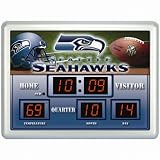 Team Sports Seattle Seahawks 14x19 Scoreboard/Clock/Thermometer