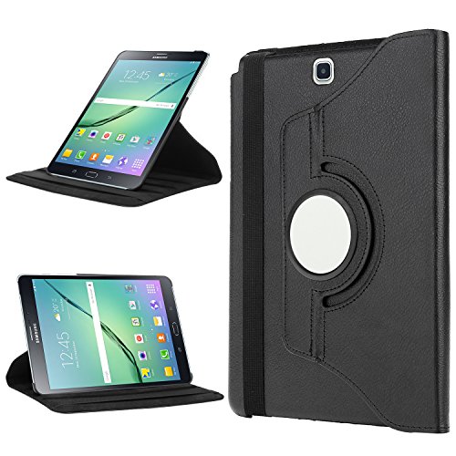 Samsung Galaxy Tab S2 9.7 Case,Dealgadgets 360 Degrees Slim Rotating Stand Leather Case Cover for Samsung Galaxy Tab S2 9.7-Inch Tablet (Black)