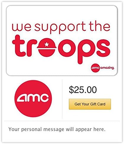 AMC Theatres We Support the Troops Gift Cards - E-mail Delivery