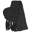 Journee Thick Cable Weave Cap and Scarf Set