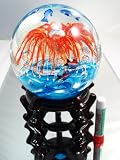 51qxE7rKwqL. SL160  Murano Glass Vase Mouth Blown Art Orange Huge Seaworld Dolphins Hand Sculpture K009