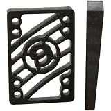 Sector 9 Angled Risers Skateboard Accessories w/ Free B&F Heart Sticker Bundle - Black