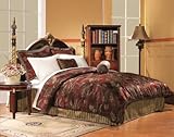 American Century Home ACH1001 Red Tropical Queen Comforter Set