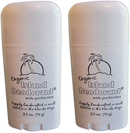 Organic Island Deodorant - Natural Deodorant Stick with Probiotics (2 pack) by Island Deodorant