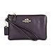 Coach Crossgrain Leather Corner Zip Wristlet F54626 Aubergine