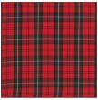 Durable Flat Weave 100% Cotton Red Plaid Tablecloth 60x60 Inches