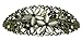 crystal barrette in oval design with sparkling beads and crystals NM86010-1off white
