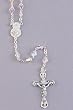 Wedding Rosary - 5mm Finest Quality Swaroski Tin Cut Lead Crystal Beads with AB Finish - 16" Chain, Centerpiece, and Crucifix - IMPORTED FROM ITALY - Boxed