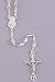 Wedding Rosary - 5mm Finest Quality Swaroski Tin Cut Lead Crystal Beads with AB Finish - 16" Chain, Centerpiece, and Crucifix - IMPORTED FROM ITALY - Boxed