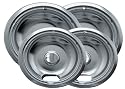 Range Kleen 10124XN Universal Drip Pans 4 Pack Containing 2 Units 101Am and 102Am, Chrome