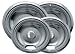 Range Kleen 10124XN Universal Drip Pans 4 Pack Containing 2 Units 101Am and 102Am, Chrome