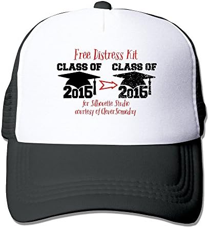 GLK300 Men's Free Distress Kit Baseball-caps Hats Meshback Ajustable Black