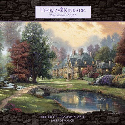 51qxeESZGRL Ceaco Thomas Kinkade 1000 Piece Puzzle   Lakeside Manor