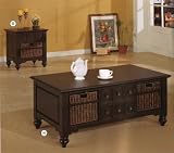 Black Finish End Table by Coaster