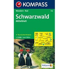 Schwarzwald, Mittelblatt: Wander- und Radkarte. 1:75.000
