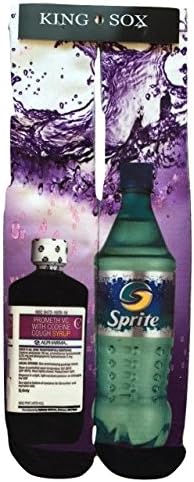 King Sox Sublimation Graphic Print Socks (Unisex Adult 9-11, Dirty Sprite)