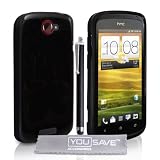 Yousave Accessories HT-DA01-Z609 Etui en silicone + Stylet + Tissu de Polissage Micro Fibre pour HTC One S Noirpar Yousave Accessories