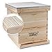 Honey Keeper Beehive 20 Frame Complete Box Kit (10 Deep and 10 Medium) with Metal Roof for Langstroth Beekeeping