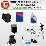 Pocket Video Camera Advanced Accessory Kit for Nikon D3100, Nikon D7000 Digital SLR Camera Including 16gb Sdhc Memory Card, Lens Hood, Deluxe Case, Digital Flash, Tripod & Much More!! Pocket Video Camera Advanced Accessory Kit for Nikon D3100, Nikon D7000 Digital SLR Camera Including 16gb Sdhc Memory Card, Lens Hood, Deluxe Case, Digital Flash, Tripod & Much More!!
