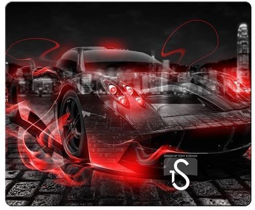 26x21cm / 10x8inch gaming mousepad precise cloth natural rubber Mouse Pad Rubber Base Pagani car logo super