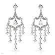 Earrings With 9.90ctw Cubic zirconia Made of 925 Sterling silver. Total item weight 15.6g Length 67mm