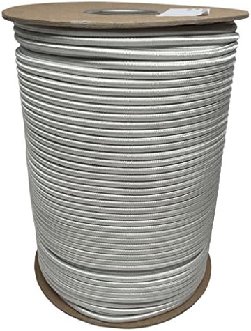 Pinnacle Water Sports 5/32 inch x 500 feet Marine Grade Bungee / Shock Cord on Bulk Spool - Made Specifically for rigging Stand Up Paddle Boards / SUP / Kayaks (White)