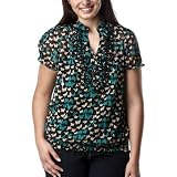 Juniors’ Plus-Size Pure Energy Ebony/Teal Short-Sleeve Fashion Top
