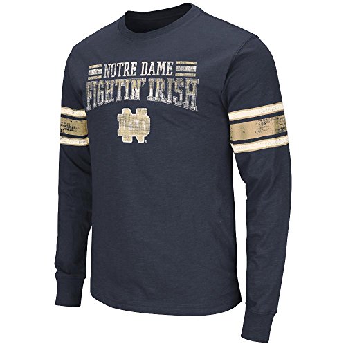 Mens NCAA Notre Dame Fighting Irish Long Sleeve Tee Shirt (Team Color)