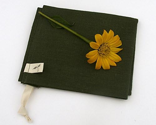 100% Pure Rustic Linen Bread Bag with French Seams, Green Baguette, Reusable Food storage, Housewarming, Party, Wedding Gift (Baguette, Green)