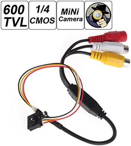 xaccessory® 500 Mega Pixel Smallest Button Pinhole Spy Video Camera Mini Hidden Camera with 600TVL 1 / 4" HD Sensor Support Video and Audio Output TV Standard - Free Shipping