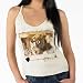 Religion Womens Camera Girl Cross Back Top Winter White