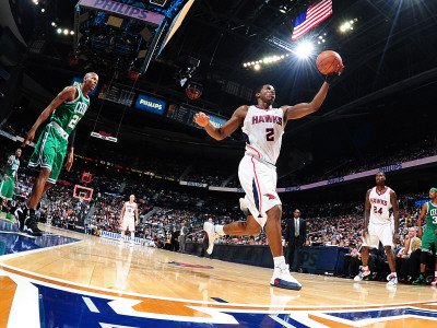 Boston Celtics v Atlanta Hawks: Joe Johnson Photographic Poster Print by Scott Cunningham, 48x64