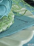 Linen Hemstitched Coaster Blue