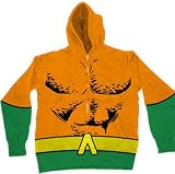  : Aquaman Orange Costume Zippered Hooded Sweatshirt Hoodie