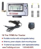 Best Deal 10 Tire Truck Cap Sensor Tire Pressure Monitoring System (TPMS)