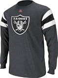 Oakland Raiders Charcoal End of Line III Long Sleeve Jersey Shirt