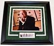 Red Auerbach Autographed Boston Celtics Piece with a custom framed 8x10 Cigar Photo