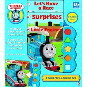 Thomas and Friends: 3 book Play-a-Sound set (Includes: 3 books and sound strip: Lets Race / Surprises / Little Engines)