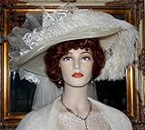 IMAGE OF Ivory Tea Hat Victorian Hat Wedding Tea Hat Bridesmaid Hat New Design by Darna