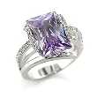 Jewelry - 5 Carat Light Amethyst CZ Cocktail Ring