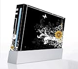 Black Skull Decorative Protector Skin Decal Sticker for Nintendo Wii Consol ....