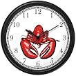 Lobster No.2 Animal Wall Clock by WatchBuddy Timepieces (Black Frame)