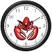 Lobster No.2 Animal Wall Clock by WatchBuddy Timepieces (Black Frame)