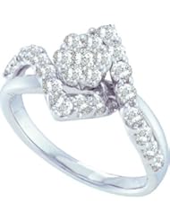 1.01CTW DIAMOND LADIES FLOWER RING