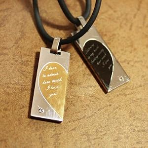 Click here to buy J1026 Strong Faith: Two in One Designer Inspired Black Love You Italian Style Stainless Steel... by FashionOn Jewelry.