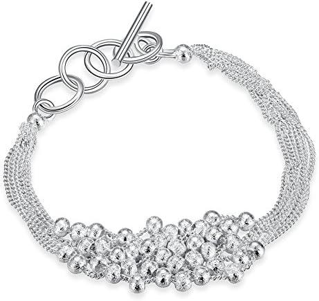 Bafiler 925 Stering Silver Plated Chain Or Tennis Bracelets For Women Or Teens
