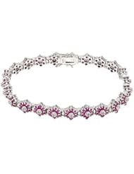 Genuine Morne Rouge (TM) Bracelet. 6.90 Ctw Ruby Sterling Silver Bracelet - Material/Stone: Ruby. 18.3 grams in weight and 7 inches in length. 100% Satisfaction Guaranteed.